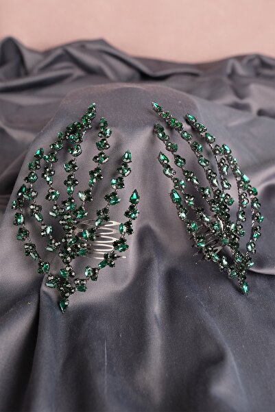 Bride Aksesuar Dünyası Accesoriu de păr Henna de mireasă cu piatră cu cataram...