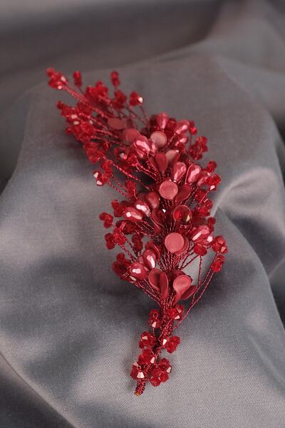 Bontex Νυφικό στέμμα Lega Inci Με χάντρες Κλιπ μαλλιών στο πλάι Αξεσουάρ νύφη...