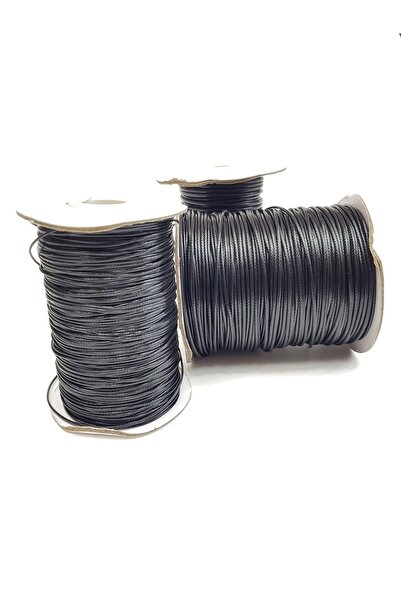 Bride Aksesuar Dünyası Черен тънък кожен шнур (10 метра) – Bead