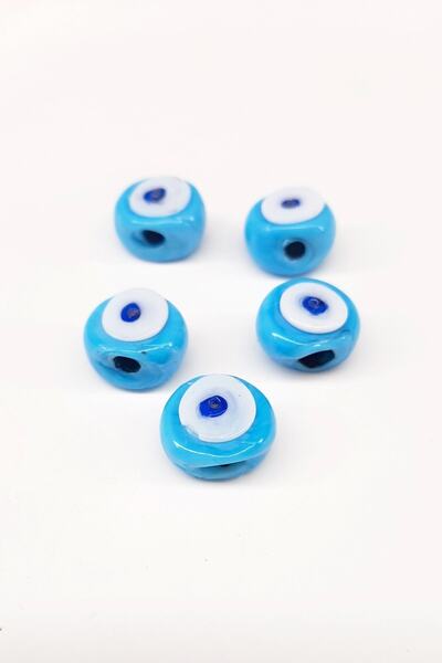 Bride Aksesuar Dünyası Mărgea Nazar cu ochi de vacă plat, albastru turcoaz, 1...