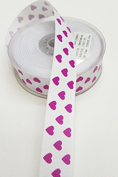 Bride Aksesuar Dünyası Panglică Imprimată Inimă Violet 2,5 Cm – Panglică – Pa...