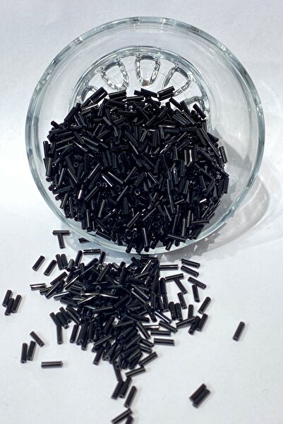 Bride Aksesuar Dünyası Mărgele din țeavă neagră răsucită 1 pachet 50 grame – ...