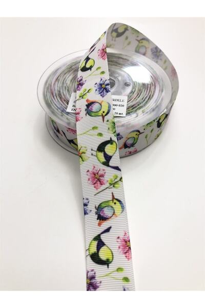 Bride Aksesuar Dünyası Panglică Grosgrain cu Motiv de Păsări 2,5 Cm – Panglic...