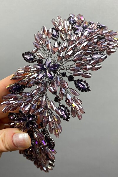 Bride Aksesuar Dünyası Accesoriu pentru păr Purple Arden cu mărgele Bridal Ti...