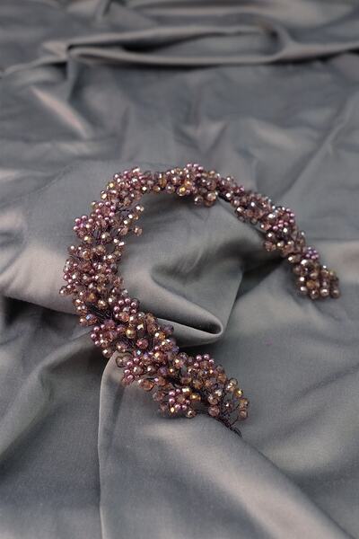 Bride Aksesuar Dünyası Accesoriu pentru păr Purple Duru Tiara de mireasă cu m...