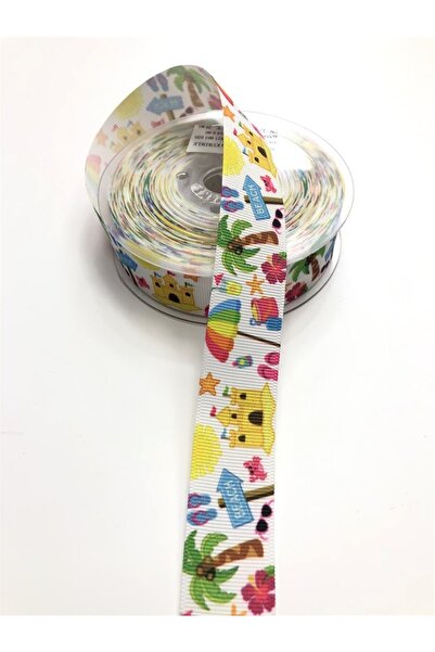 Bride Aksesuar Dünyası Panglică Grosgrain cu Motiv de Vară 2,5 Cm – Panglică ...