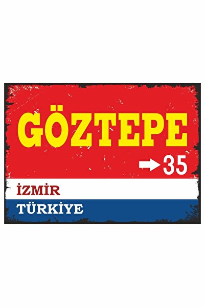LİPYOS Göztepe Retro Vintage Ahşap Poster