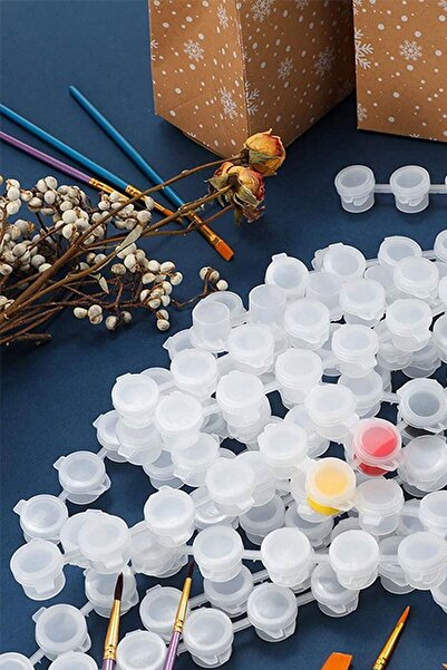 indirimsepeti 100 Adet Boş Boya Kutusu Mini Boya Kutusu