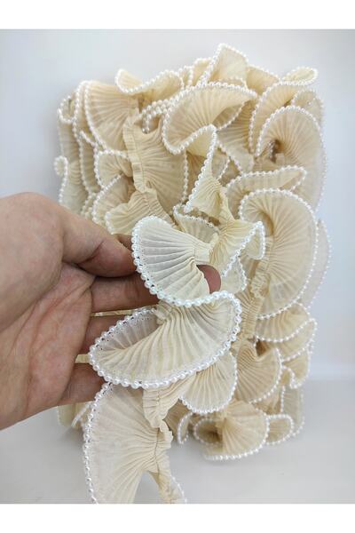 Bride Aksesuar Dünyası Panglică cu volane cu pliuri de perle de nurcă – Pangl...