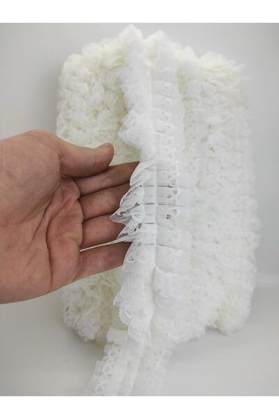 Bride Aksesuar Dünyası Panglică cu volan cremă – Panglică