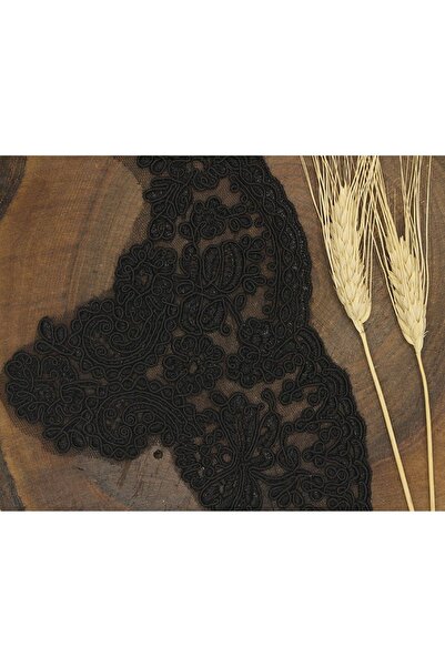 Bride Aksesuar Dünyası Accesoriu Panglică Decorativă Guipure Negru Franțuzesc...