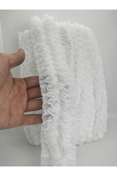Bride Aksesuar Dünyası Λευκή Δαντελένια Κορδέλα – Κορδέλα