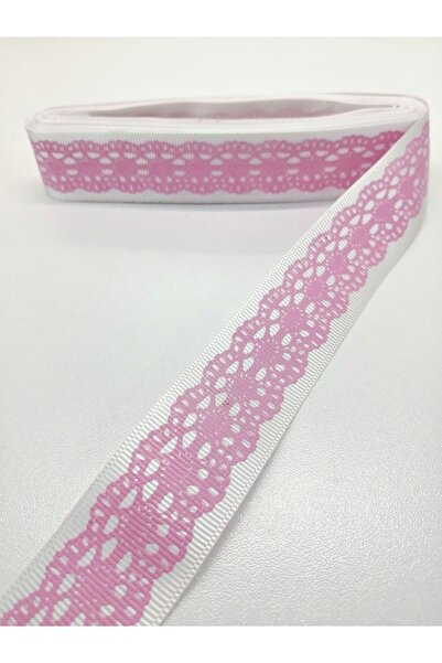 Bontex Біла мереживна стрічка з принтом 2,5 см, 1 метр – Стрічка – Стрічка
