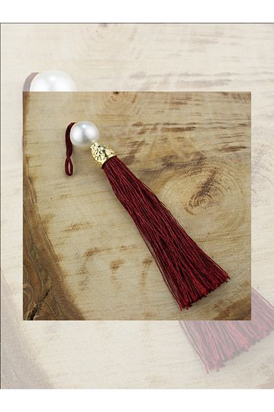 Prestij Boncuk Beaded Tassel 12 Cm Jewelry Decoration Bundle Pillow Tassel - 5 Pieces