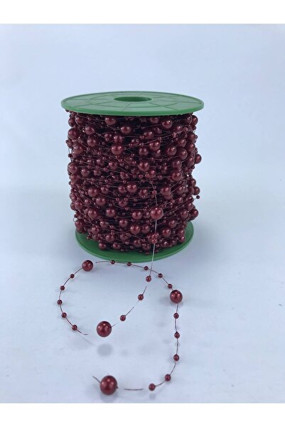 Genel Markalar Bordo Saçaklı Misinalı Inci 20 Metre – Boncuk – Boncuk