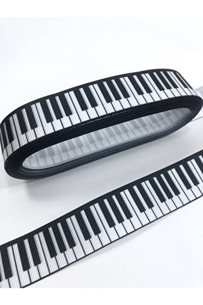 Bride Aksesuar Dünyası شريط جروغرين منقوش على شكل بيانو – شريط – شريط
