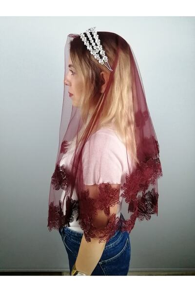 Bride Aksesuar Dünyası Set voal roșu Claret Gduv-1006 – Accesoriu de mireasă