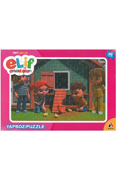 Adel Trt Çocuk Elif Ve Arkadaşları 48 Parça Frame Puzzle (24x34cm)