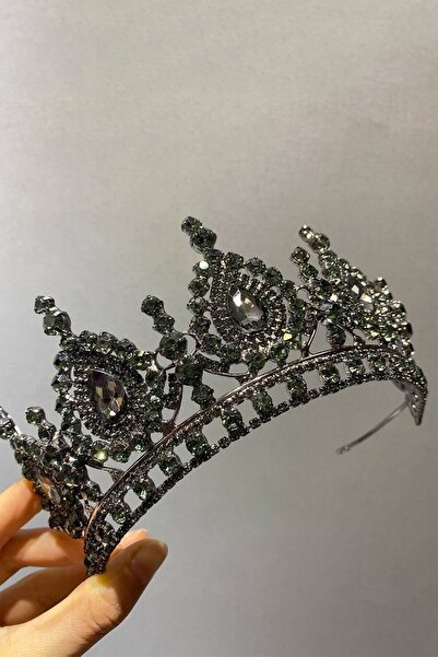 Bride Aksesuar Dünyası Coroana de mireasa model Marie afumata antracit pentru...