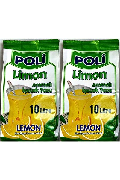 POLI Limon Aromalı Içecek Tozu - Soğuk Toz Limonata 2 Adet X 10litre
