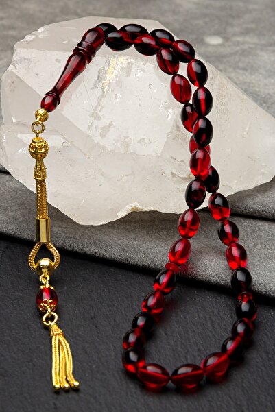 OTTOTESBİH Men's Gift Amber Fire Rosary