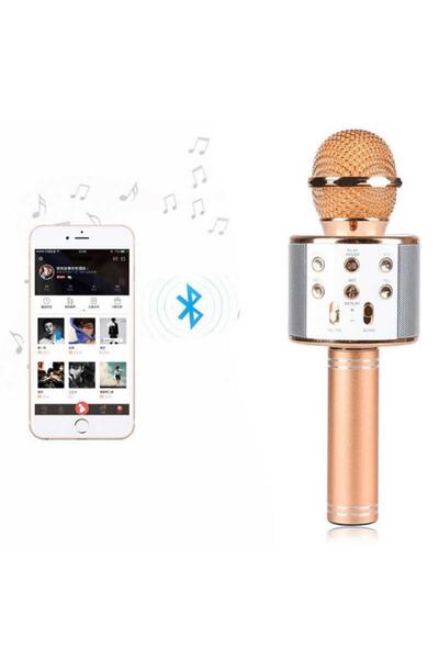 BLUPPLE Ws-858 Karaoke Bluetooth 4,0 Kablosuz Mikrofon Dahili Hoparlör Usbflash Destekli 1800mah Pil