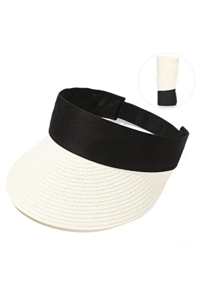 Shopiolog قبعة نسائية من القش واقي من الشمس