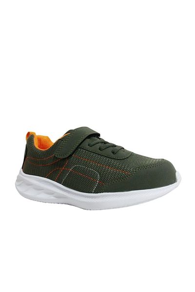 Polaris Khaki Orange Velcro Sneakers Sports Shoes