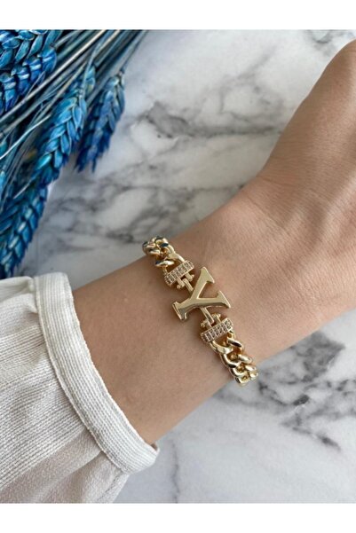 DEMOKAN سوار نسائي حرف Y مضاد للتشوه حجر الزركون مطلي خاص قابل للتعديل