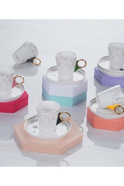ACAR Grove Porselen 6 Lı Kahve Fincan Takımı 90 Ml Mxg-011833