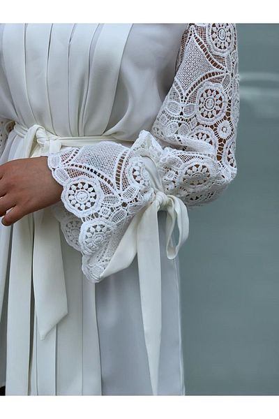 GARNİ Pleated Front, Collar, Laced Belted Tunic
