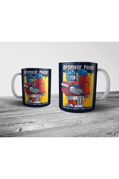 Pixxa Optimist Optimus Prime Transformers Mug Cup Model 1