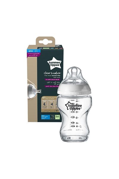 tommee tippee Closer To Nature Glass Baby Bottle 250 Ml