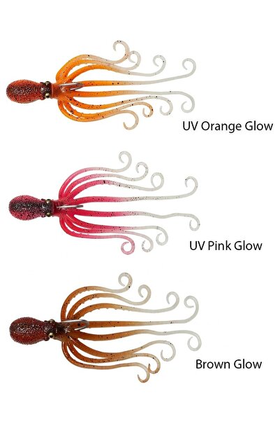 Savage Gear 3d Octopus Ahtapot Silikon 35g 10cm Jigging Suni Yem Uv Pink Glow