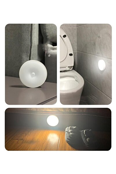 TeknoClass Yapışkanlı Hareket Sensörlü Usb Şarjlı Led Işık Lamba