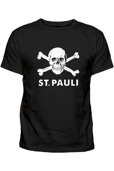 Efendioğlu Design Tricou pentru bărbați cu imprimeu St Pauli Skull