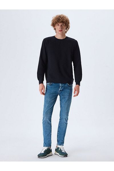 Ltb Crew Neck Navy Blue Sweatshirt