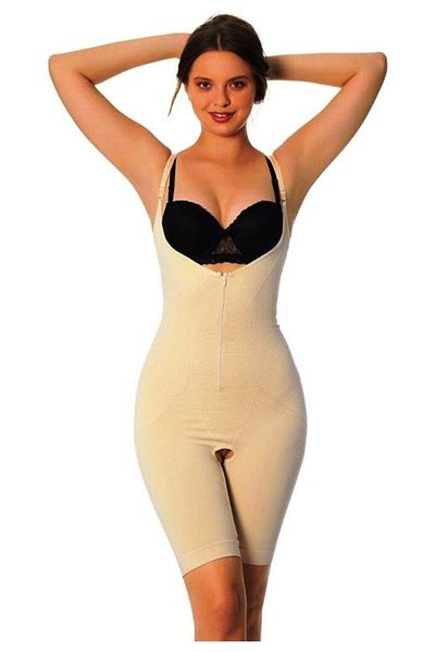 by İGP Women's Skin Colored Zippered Sliding Body Corset
