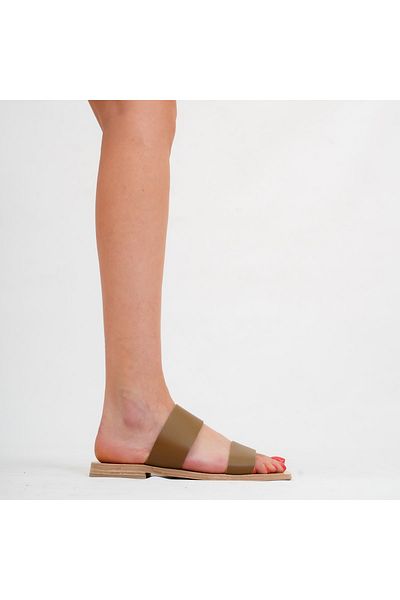 HalikarnasSandals شبشب نسائي من الجلد الطبيعي - 8614