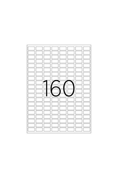 A1 Etiket Tw-2280 100 A4 listova laserskih etiketa 22 x 12 mm 160 etiketa na ...