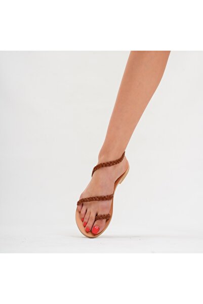 HalikarnasSandals Hakiki Deri Kadın Sandalet- 8618