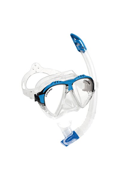 Cressi Matrix Maske Gamma Şnorkel Seti CLEAR-BLUE