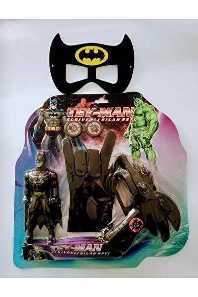 Oyuncakcii Tey Man, Işıklı Batman, Eldiven Ve Taso Fırlatan Tabanca, Batman M...