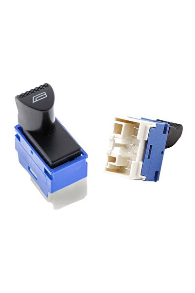 allestock Fiat Palio, Albea, Marea, Brava - Mavi Sağ Cam Açma Anahtar 6 Pin