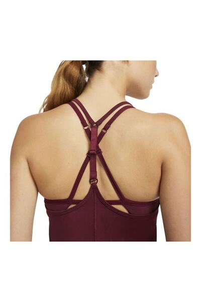 Nike Dri-fit One Elastika Standard Fit Kadın Atlet - Bordo-dd4941-638
