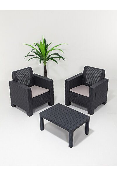 MOBETTO Bahçe Takımı Aksu 1 + 1 S Balkon, Bahçe, Teras, Cafe Oturma Grubu -an...