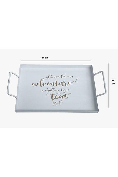 Bestofhome Metal Rectangle Printed Tray