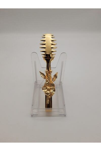 Mira züccaciye Japon Güllü Gold Şık Servis Sunum Takımı 3'lü Maşa Seti Paslanmaz Çelik