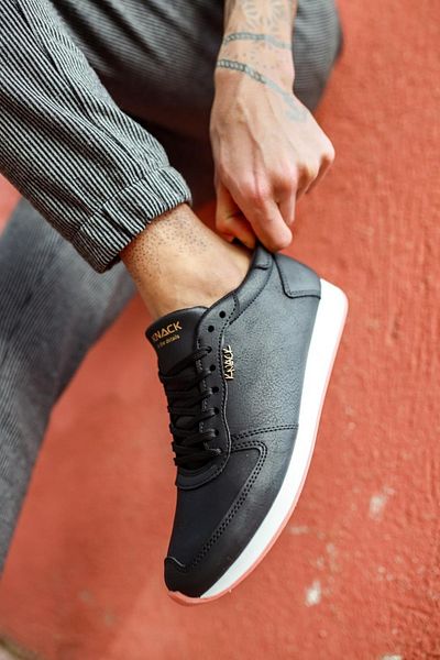 Knack Black Casual Shoes - 002 Model