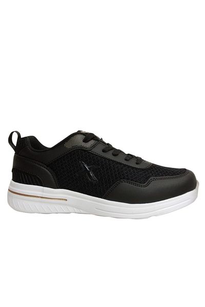 Kinetix Black Gold Sneakers Lace-Up Sports Shoes